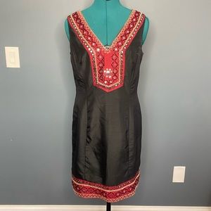 Monroe & Main beaded shiny silk cocktail style dress size 6